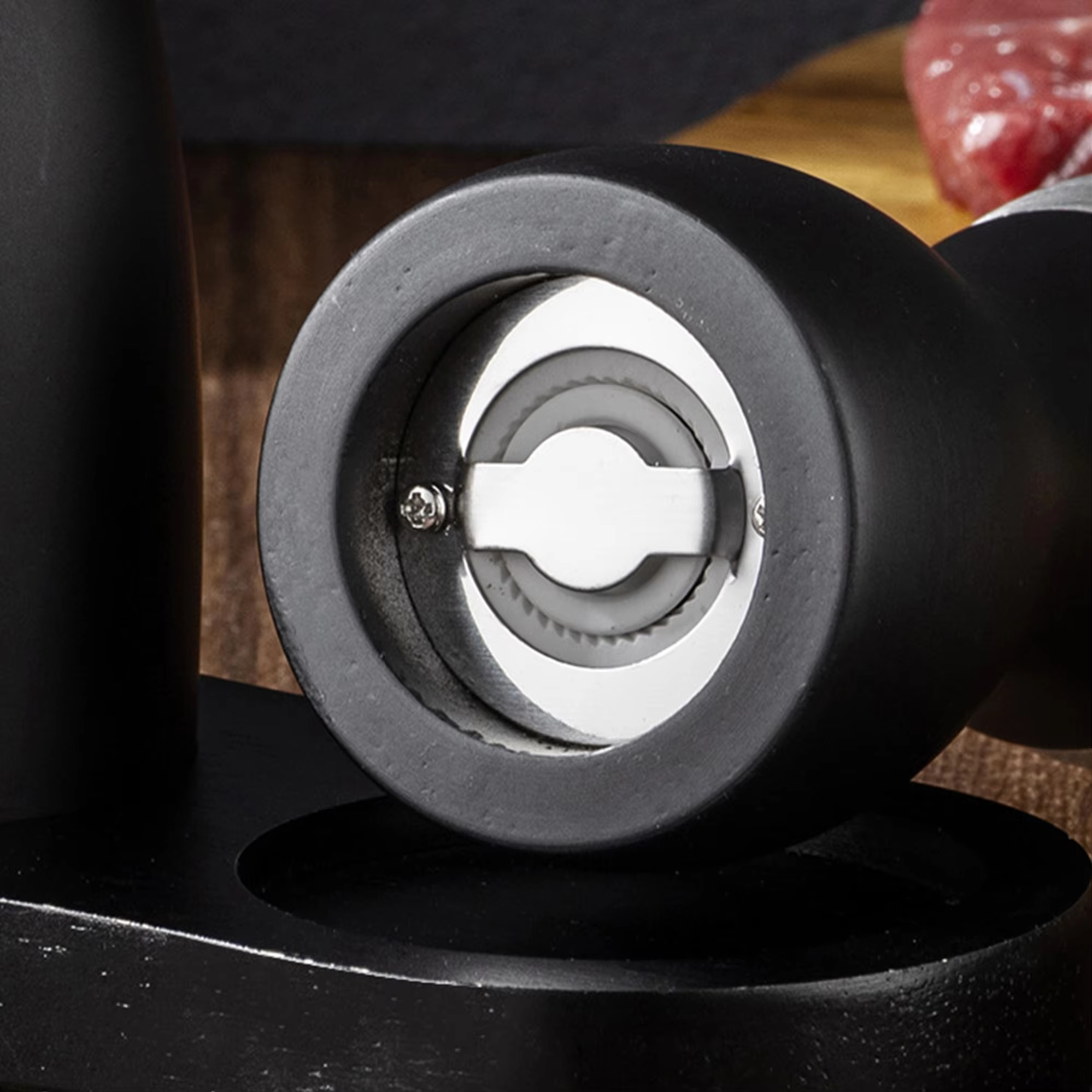 Durable Professional Manual Refillable Spice Mill Wooden Black Salt and Pepper Grinder Set with Adjustable Coarseness Ceramic detail 7