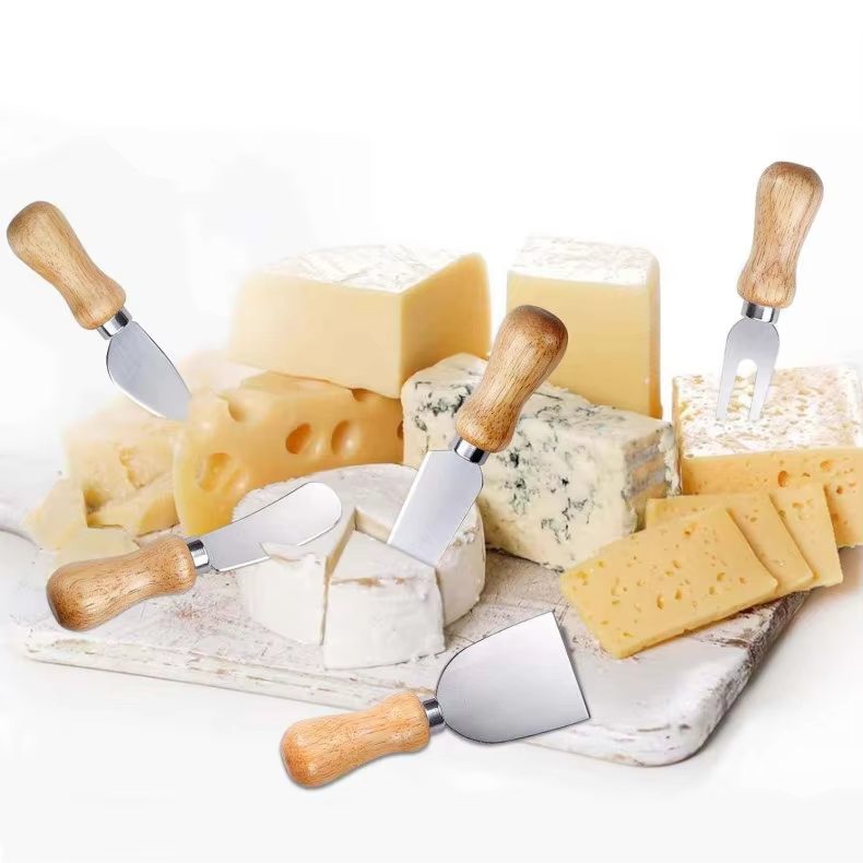 Charcuterie Utensils Tools Git Box Charcuterie Boards Accessories Cheese Spreader Knives Set Cheese Knife Set with Wooden Holder thumbnail 3