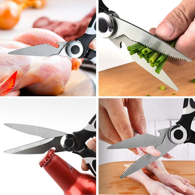 Food Grade Heavy Duty Stainless Steel Food Cooking Shears Multipurpose Ultra Sharp Seafood Scissors Fish Shrimp Kitchen Shears thumbnail 5